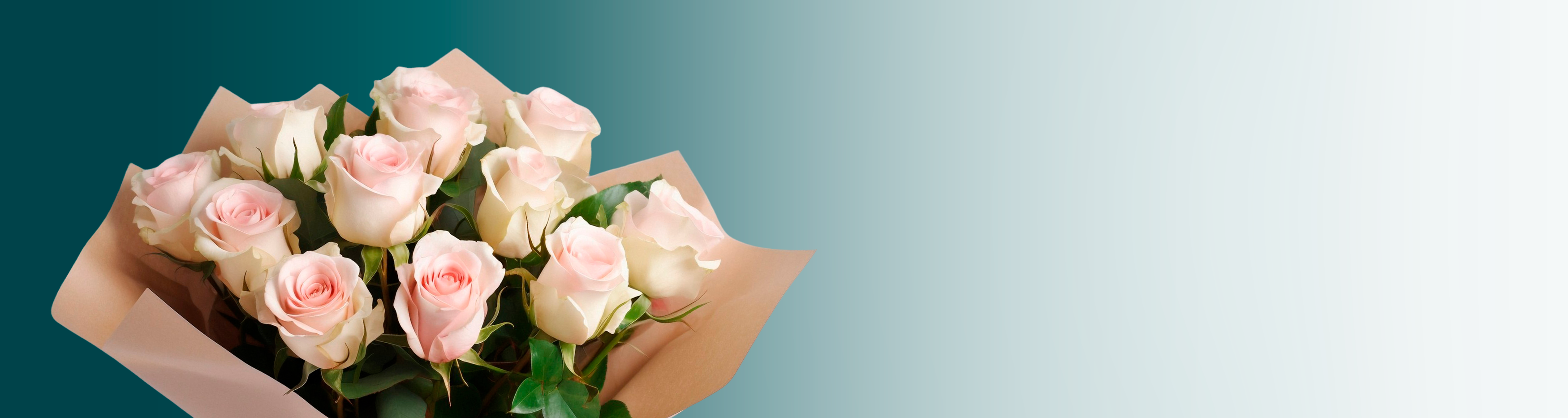 Elegant bouquet of fresh mixed flowers displayed with a button that reads ‘Shop Just Because Flowers & Gifts’. The arrangement features vibrant seasonal blooms in soft pink, white, and pastel tones, symbolizing affection and appreciation